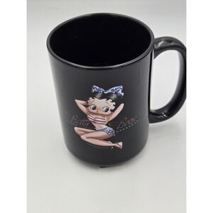 Betty Boop Patriotic Black Mug Ceramic Bikini‎ American Flag